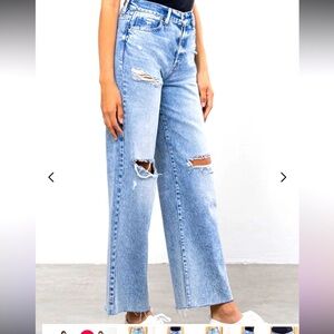 Hidden Logan Heavy Distressed Dad Jeans Size 31 (like new condition)
